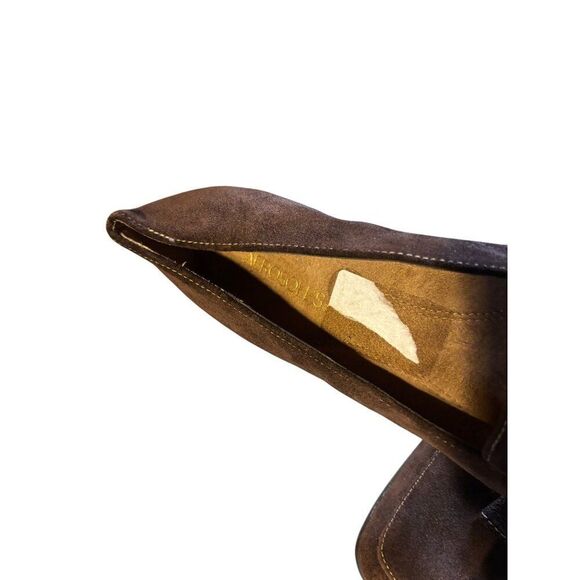 Aerosoles Brown Suede Size 10 Buckle Detail Womens Heels - Picture 5 of 11